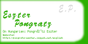 eszter pongratz business card